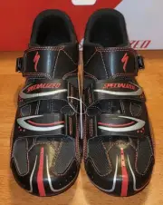 Specialized Elite RD Black Road Bike Cycling Shoes 3 Strap Mens Size 9 US, 42 EU