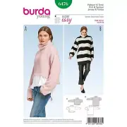 64 BURDA 6476: TOPS SIZE 6-18 SEWING PATTERN