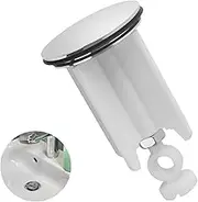 HUASHENG Universal 40mm Sink Plug - Height Adjustable Bathroom Basin Drain Pop-Up Replacement for Kitchen and All Standard Sinks - Made of Brass and Rubber