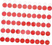 Ipetboom 50pcs Double Sided Numbered Acrylic Tags for Saunas and Spas Durable Hand Plates with Display Efficient Customer Flow Management and Broad Applicability