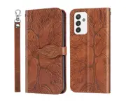 For Samsung Galaxy A82 5G Cover with Kickstand - Brown