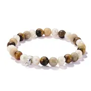 Buy Charm Bracelet with Jasper & Tiger's Eye Beads by Thomas Sabo online - THOMAS SABO Australia