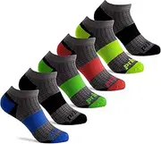 [Prince] Boys' Low Cut Athletic Socks for Active Kids (3-9 (Big Boys) Grey)