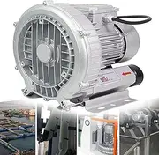 220V Single Phase Regenerative Blower, High-Pressure Vortex Blower, 0.16HP 0.24HP 0.34HP 0.5HP 0.74HP 1.01HP 1.48HP 2.01HP for Fish Tank Centrifugal Blower Aluminum Alloy(1100W)