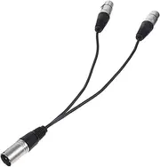 Kisangel XLR Splitter Cable Durable Audio Cable Easy to Install Microphone Audio Wire Convenient for Professional Use Sturdy Design