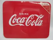 Coca-Cola Tin Trivet Red Drink Coca-Cola Script Logo Distressed Coke Retro