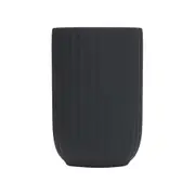 Porto Soho Ceramic Tumbler Cup Bath Organiser Container Storage 12x8cm Black