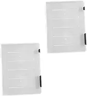 FUNNETOYU 2Pcs Transparent File Organizer Box Portable Paper Storage Container for Documents File Holder Lightweight and Paper Filing Box for Office and Home Use