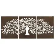 Tuscan Path Rust 3 Piece Tree of Life Wall Art
