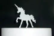 Unicorn Cake Topper (White) Mythical Creatures Birthday Party