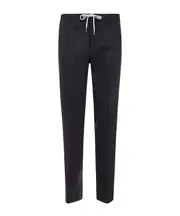 drawstring casual pants IT52 Black