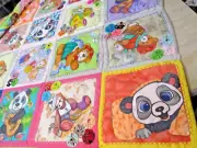 Marianne of Maui OMG TEDDY BEAR'S LIFE HANDMADE QUILT PANDAS AND TEDDIES AT PLAY
