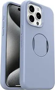 OtterBox OtterGrip Symmetry Case for iPhone 15 Pro Max for MagSafe, Drop Proof, Protective Case with Built-in Grip, 3X Tested to Military Standard, Blue