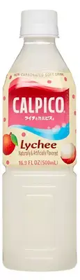 (6 Pack) Calpico Non-Carbonated Soft Drink, Lychee Flavor Calpis Water, 500ml