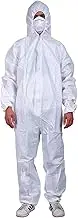 Cleaing 2 Set Hazmat Suits, Paint Suit with Hood with Shoe Covers and Gloves, 5 Sizes Options