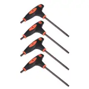 6mm Ball End Hex Key T-Handle Wrench Spanner, Metric S2 Steel 4 Pcs