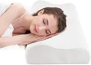[Fityou] Sleeping Pillow, Memory Foam Bed Pillows Ergonomic Cervical Orthopedic Sleeping Pillow for Adults Kids- Prevents Back Neck Pain-Soft Removable Washable Pillow Cover (White)