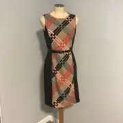 Clearance Sale ~ ANNE KLEIN ~ CAMEL & BLACK Belted Sheath DRESS w/Pockets 2