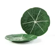 2 Pack Green Cabbage Side Plates