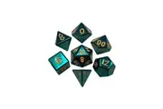 Metal Polyhedral Dice Set (Turquoise Painted)