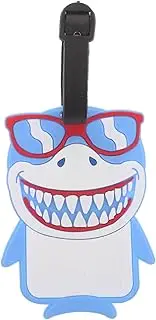 OATIPHO Unique Lightweight Luggage Tag Funny Travel Tag for Suitcases Decorative Baggage Shark Shape