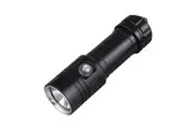 2000 Lumens, 100M Super Bright Diving Torch, IP68 Waterproof Black