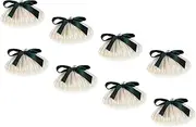 CHILDWEET 8pcs Seashells Candy Boxes: Small Seashell Favor Boxes with Ribbon Bowknot for Chocolates Sweets Trinket Jewelry - Small Plastic Holders for Bridal Shower Weddings
