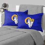 FOCO NFL Team Color Big Logo Bedding Standard 2-Pack Pillowcases