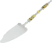 [Glass Of Venice] Italian Murano Glass Cake Server - Gold Millefiori