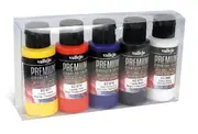 Vallejo Premium Colour Candy Colors 5 Colour Set Acrylic Airbrush Paint