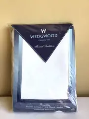 New Wedgwood Brighton Formal Traditions Pure White Damask Rectangle Tablecloth