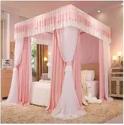 Bedroom Mosquito Net for 2m/6.5ft Bed, Luxury Bed Canopy for King Size Bed, Blackout and Dustproof Bed Curtain (Color : Style 8, Size : 2x2.2x2m)