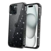 Glitter Case for iPhone 15 6.1-Inch, Bling Sparkle Shockproof Phone Black
