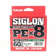 Sunline P.E Line X8 Siglon 300M P.E 4 60LB Dark Green (2424)