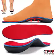 Pair Shoe Insoles Inserts Flat Feet High Arch Support Plantar Fasciitis Relief L