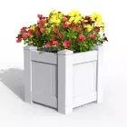 PVC & UV Plant Flower Pot WhiteSquare Hamptons PVC Planters DEAL Planter Box