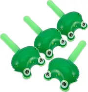 Kisangel 4pcs Inflatable Frog Sticks with Sound Fun Blow Up Balloon Hammers for Birthday Parties Home Decorations and Group Activities