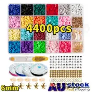 1 Set Flat Polymer Clay Beads Spacer for DIY Bracelets Jewelry Making Finding AU