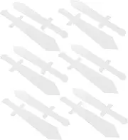 NIYANGLE 12pcs Toy Sword for Kids Roman Sword Pirate Sword for Boys Pretend Play Knight Costume Role Play Accessory Halloween White