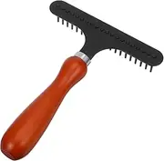 CVUTOVO Dog Grooming Dematting Rake Durable Pet Comb for Cats and Dogs Gentle Deshedding Brush for Comfortable Grooming Reduces Shedding Easy to Clean for Pet Care Routine