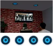 4) Rockville HC65B-LED 6.5" 500 Watt In-Ceiling Home Theater Speakers w/Blue LED