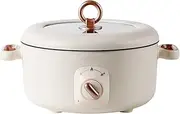 Electric Hot Pot 3L- Mini Rapid Noodles Cooker Multi-Function Electric Cooker Portable Electric Skillet with Nonstick Coating Rice Cooker