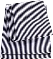 Cal King Size Bed Sheets - 6 Piece 1500 Supreme Deluxe Collection Deep Pocket Ultra Soft California King Sheet Set Bedding - 2 Extra Pillow Cases, California King, Classic Stripe Navy