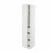 METOD / MAXIMERA high cabinet with drawers, white/Stensund white, 40x60x200 cm