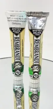Rembrandt Watercolor Paint 20mL Tube Duo: Hooker Green Deep + Perm Green