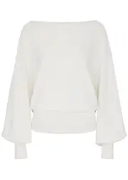Palmer//harding Hazy Knitted Jumper - Ivory - S (UK8-10 / S) S (UK8-10 / S)