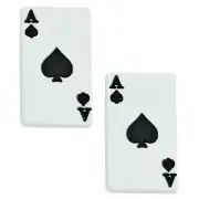 Ace Of Spades Golf Ball Marker Unique Set of 2 Novelty Golf Marker Handmade