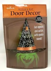 Hallmark WITCH’S HAT Halloween Door Decor Motion Activated Lighted Face & Sound!
