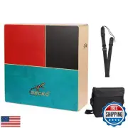 GECKO Cajon, Cajon Drum, Portable Cajon - Dual-Sided Design | One Side with T