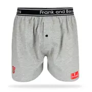 Mens Cotton Boxer Shorts Grey- Frank and Beans Underwear